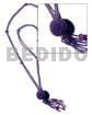 2 Rows Tassled Lavender Glass