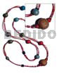 2 Rows Red Cut Glass