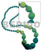 Graduated Wrapped Wood Beads And