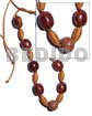 Capsule Wrapped Wood Beads Rubber