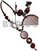 Round Woods Beads Brown Kukui