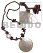 65mm Round MOP Wood Ricebeads,