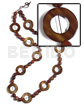 30mm Round Laminated Golden Amber