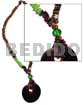 Round 40mm Black Tab Pendant