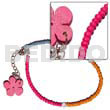 Fuschia/orange/blue 2-3mm Coco Pokalet. Dangling