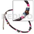 2-3mm Coco Pokalet. Black Pink/bleach