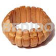Elastic Bayong Wood Bangle Clear