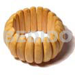Elastic Nangka Wood Bangle Clear