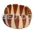 Elastic Wood Bangle Bayong/nat. White