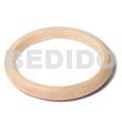 Nat. White Wood Bangle Clear