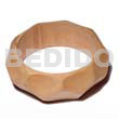 Nat. White Wood Bangle Clear