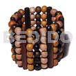 Elastic 6 Rows 8mm Wood