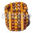 Elastic 6 Rows 8mm Wood
