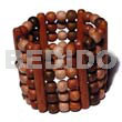 Elastic 6 Rows 8mm Wood