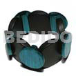 Elastic Overlapping Round Wood Bangle
