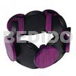Elastic Overlapping Round Wood Bangle