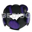 Elastic Overlapping Round Wood Bangle