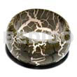 Nat. Wood Bangle In Olive