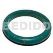 Nat. Wood Bangle In Aquamarine
