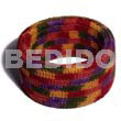 Nat. Wood Bangle In Multicolored