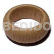 Nat. Wood Bangle In Beige