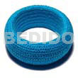 Nat. Wood Bangle In Aqua