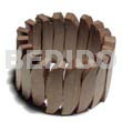 40mmx10mm Nat. Wood Elastic Bangle