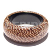 Chunky Wooden Bangle Laminated Jute