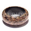 Wood Bangle Laminated Ypilypil Leaves