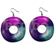 Dangling 35mm Round Wavy Wood