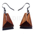 Dangling 20mmx17mm Wooden Earrings