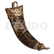 Marbled Stone Fang Pendant 100mmx30mm